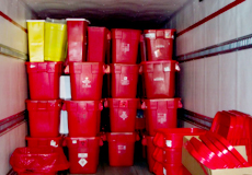 photo of a red containers