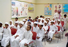 preschool kids taking class 